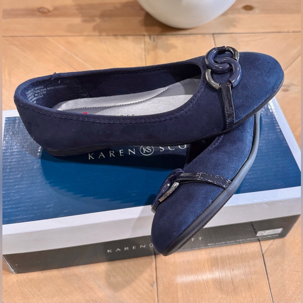 Karen Scott Womens Amandaa Neoprene Slip-on Ballet Flats - Picture 5 of 8